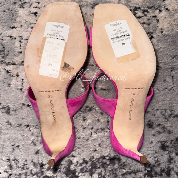 MANOLO BLAHNIK Nebre Mules (Pink) - Picture 15 of 15